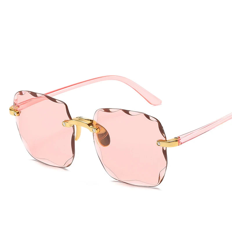 Square Rimless Sunglasses | 3-Pack UV400 Fashion Shades for Women & Men | Afrocentric