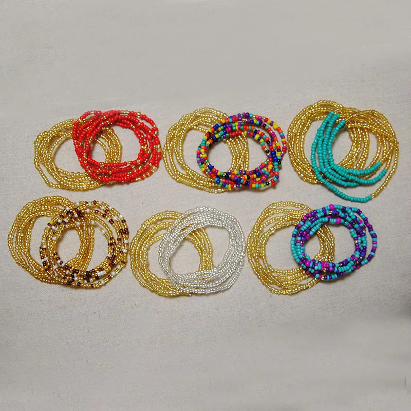 African Belly Bead Waist Chain Set | Afrocentric