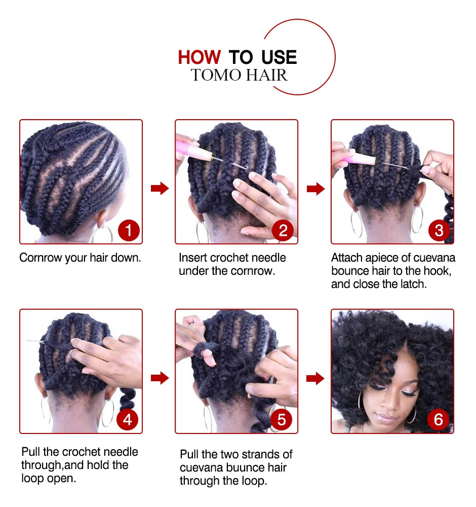 TOMO Pre-Twisted Passion Twist Hair | Pre-Looped Crochet Braids 12", 18" & 24" | Afrocentric
