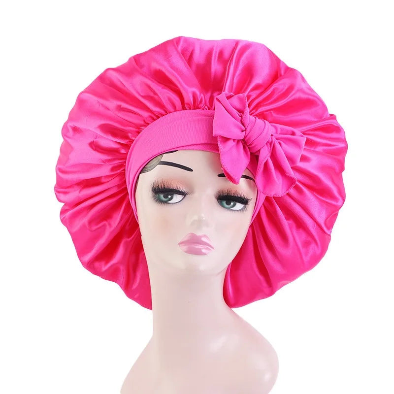 Ankara Print Satin Sleep Bonnet Red | Afrocentric