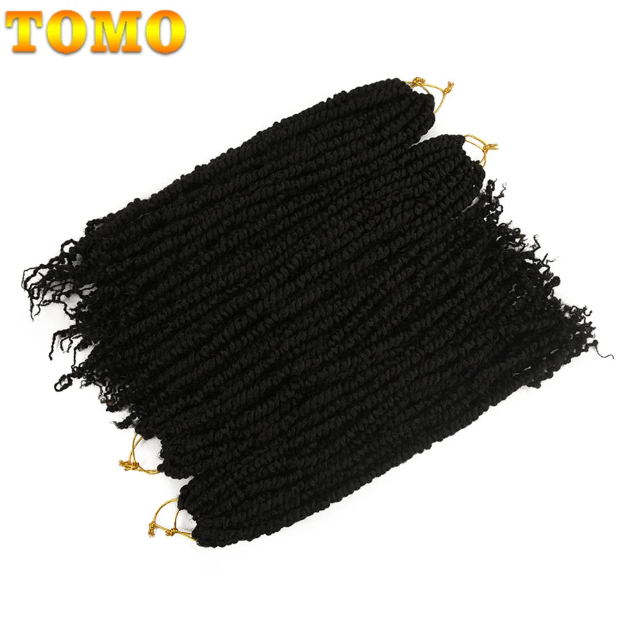 TOMO Pre-Twisted Passion Twist Hair | Pre-Looped Crochet Braids 12", 18" & 24" | Afrocentric