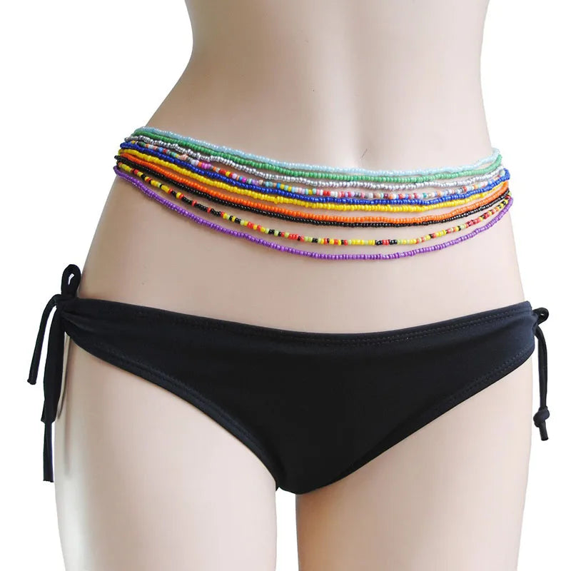 African Belly Bead Waist Chain Set | Afrocentric