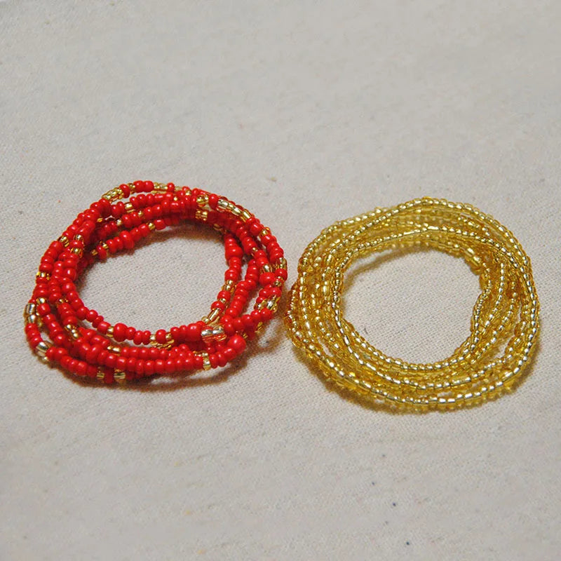African Belly Bead Waist Chain Set | Afrocentric