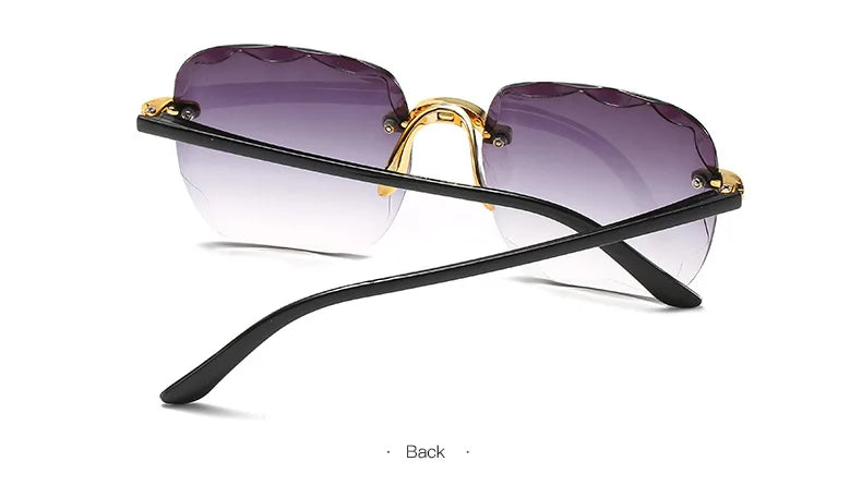 Square Rimless Sunglasses | 3-Pack UV400 Fashion Shades for Women & Men | Afrocentric