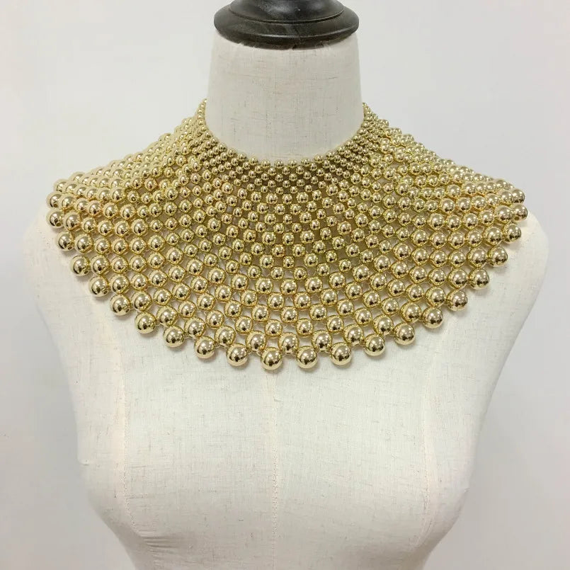African Geometric Collar Necklace | Bold Statement Torque for Women | Afrocentric