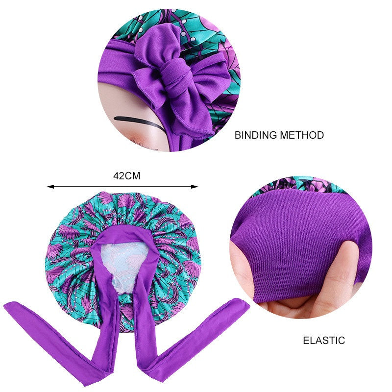 Ankara Print Satin Sleep Bonnet | Afrocentric