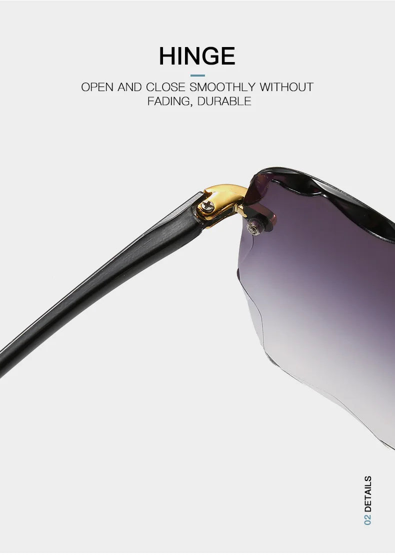 Square Rimless Sunglasses | 3-Pack UV400 Fashion Shades for Women & Men | Afrocentric