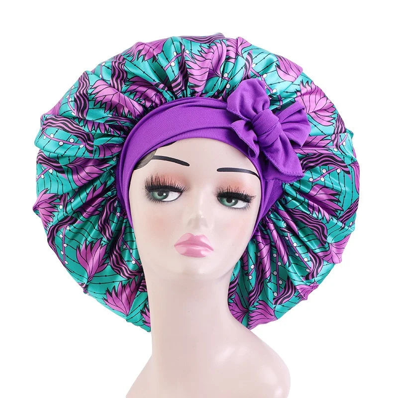 Ankara Print Satin Sleep Bonnet style1102-8 | Afrocentric