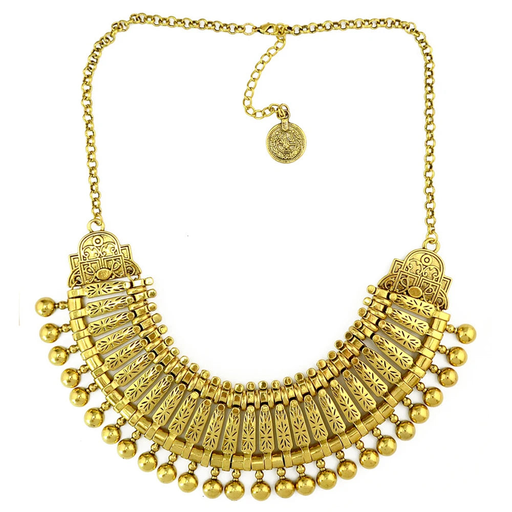 Boho Coin Tassel Choker golden B | Afrocentric