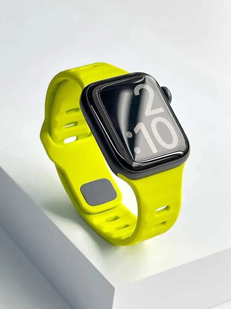 Silicone Sport Band for Apple Watch | Soft Rubber Strap for All Series & Ultra | Afrocentric