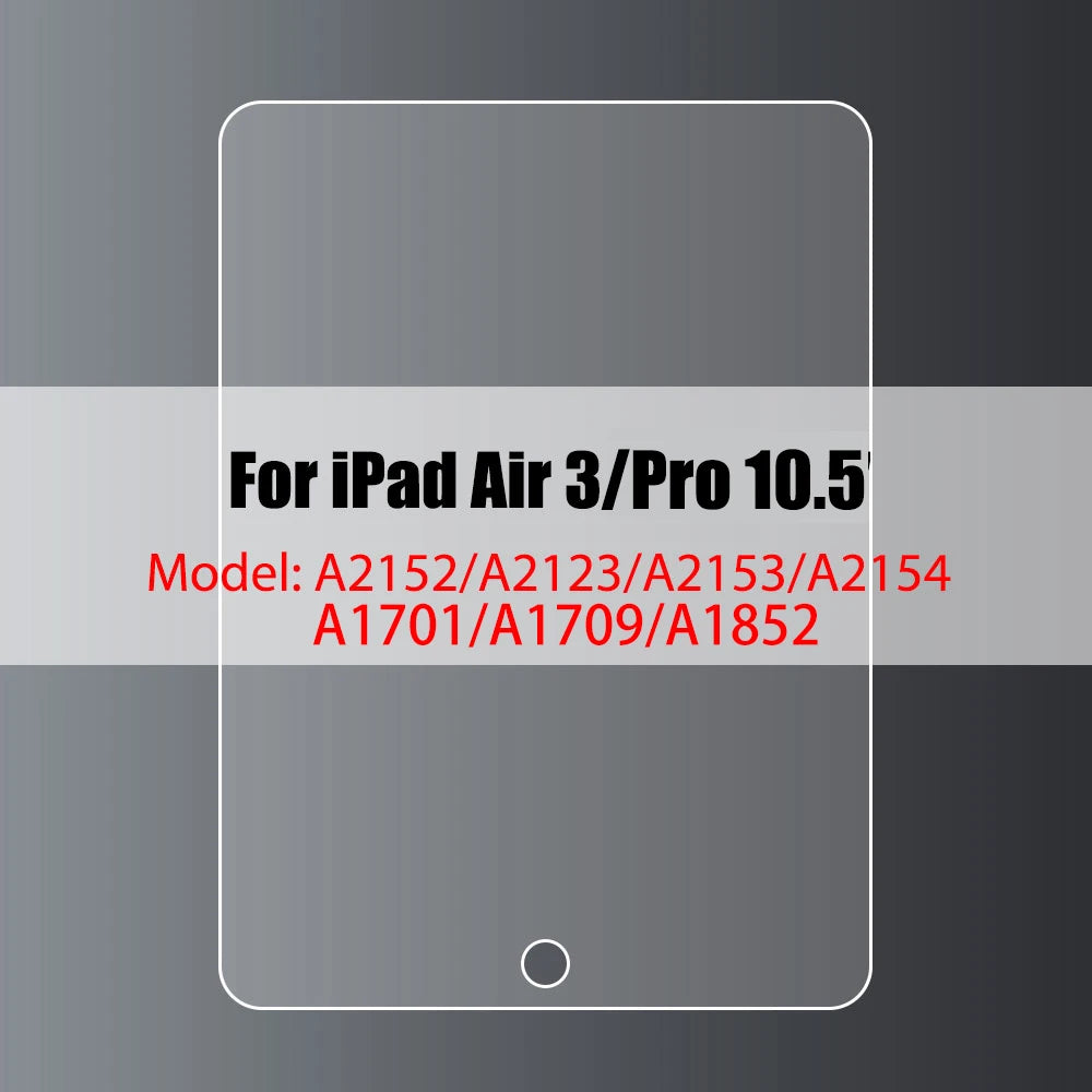 iPad Tempered Glass Screen Protector | 9H Hardness | Multi-Model iPad Air 3 Pro 10.5 China Mainland | Afrocentric