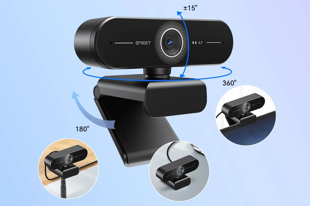 4K Webcam | EMEET C60E Autofocus USB Camera for Video Calls & Streaming | Afrocentric
