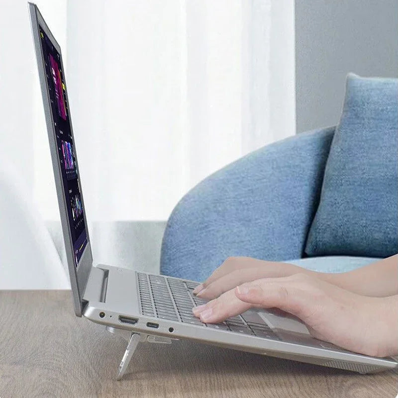 Mini Foldable Laptop Stand | 2-Pack | Self-Adhesive | 2 Adjustable Angles | Afrocentric