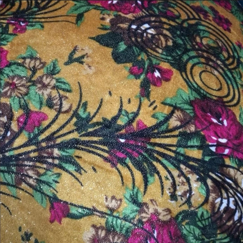 CWW/ Fashionable Velour Lace 5 Yards Soft Modern African Traditional Fabric Clothing Sewing. (0829 | Afrocentric