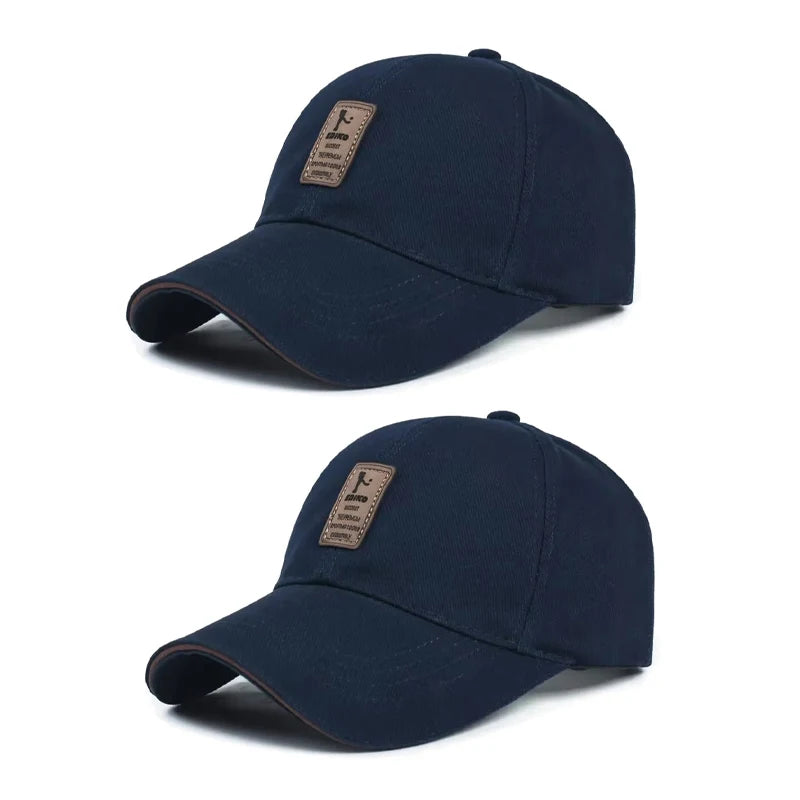 Classic Cotton Baseball Cap | Adjustable Unisex Sun Hat for All Seasons Navy blue 2pc Adjustable | Afrocentric