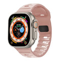 Silicone Sport Band for Apple Watch | Soft Rubber Strap for All Series & Ultra Pink Sand | Afrocentric