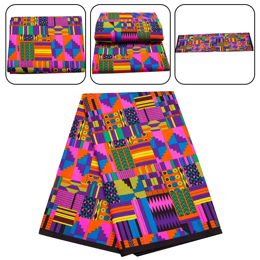 Ankara Prints African Dress Africa Prints Dimensions Handsewing Textile Veritable Wax Fan Pattern Vibrant Ankara Prints | Afrocentric