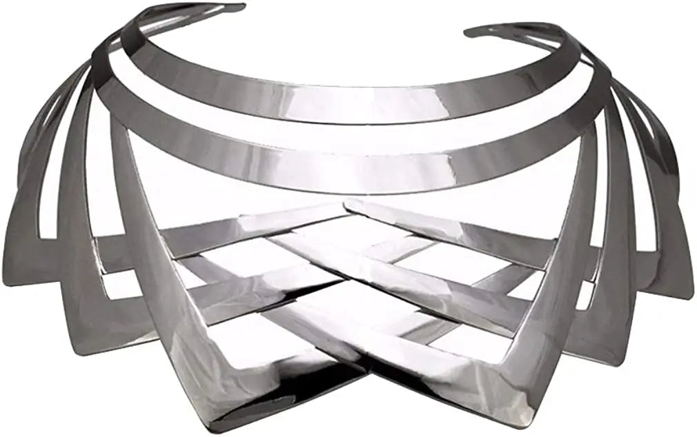 African Statement Choker Necklace Silver 45cm | Afrocentric