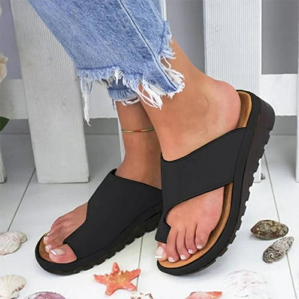 Women Summer Orthopedic Sandals - Comfy Platform Flat Bunion Corrector Slippers | Afrocentric