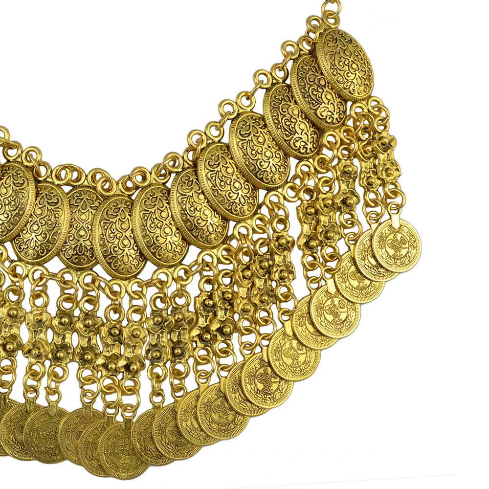 Boho Coin Tassel Choker | Afrocentric