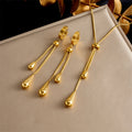 Gold Water Drop Tassel Jewelry Set | Necklace & Earrings for Women N2770 | Afrocentric