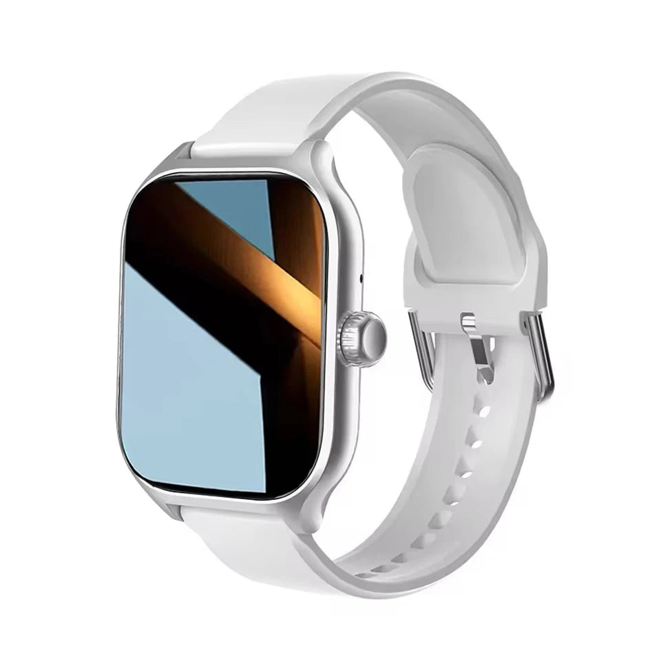 Smart Fitness Watch | Bluetooth Call, Heart Rate, Sleep Tracker & 2.01" Display Silver | Afrocentric