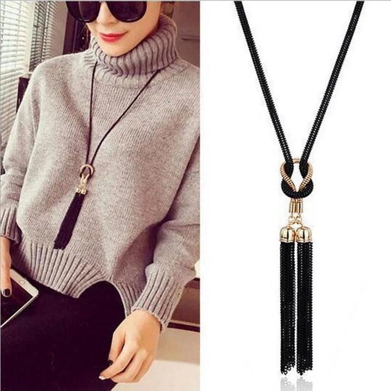 Tassel Sweater Chain Necklace | Afrocentric