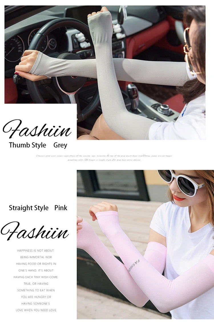 UV Protection Ice Silk Arm Sleeves | Sun Cover for Cycling & Driving | Unisex | Afrocentric