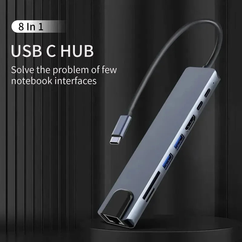 USB-C Hub Adapter | Multi-Port USB-C Dock for MacBook, Laptop & More | Afrocentric