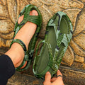 2025 Retro Men's Sports Sandals - Lightweight EVA Open-Toe Cloud Slippers for Beach & Outdoor light green | Afrocentric