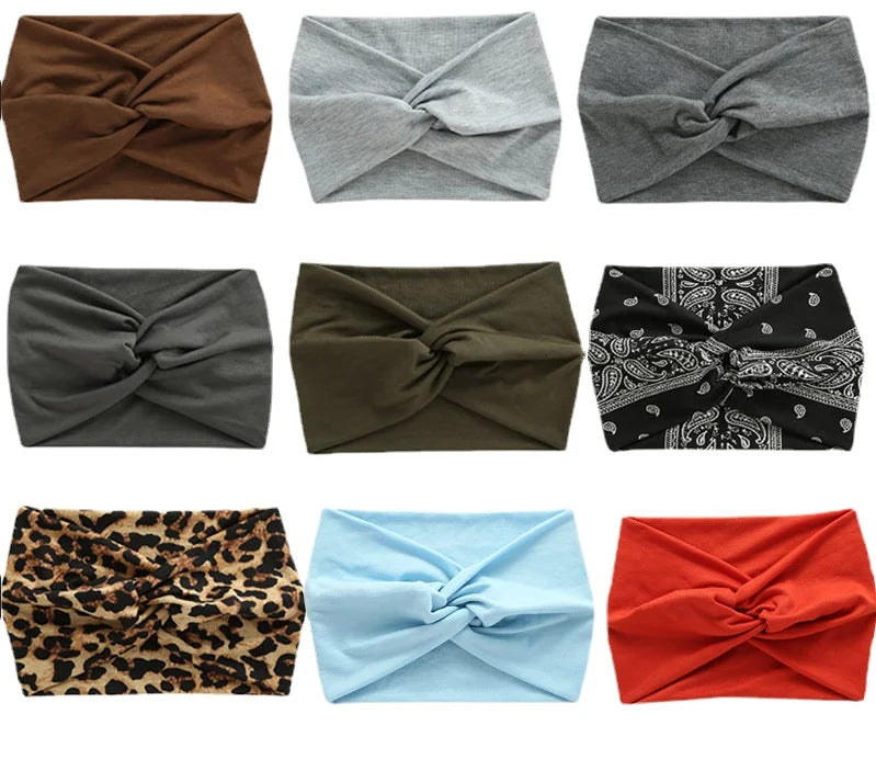 Wide Sports Headband | Elastic Yoga & Workout Hair Band for Women | Afrocentric