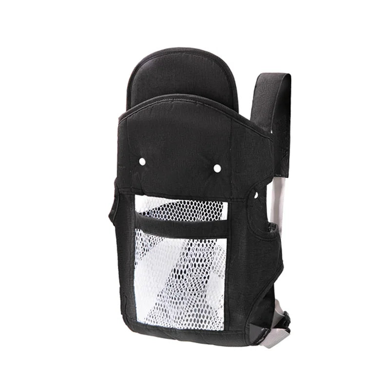 4-in-1 Ergonomic Baby Carrier Backpack - Breathable Infant Sling with Hipseat & Waist Belt Summer Black | Afrocentric