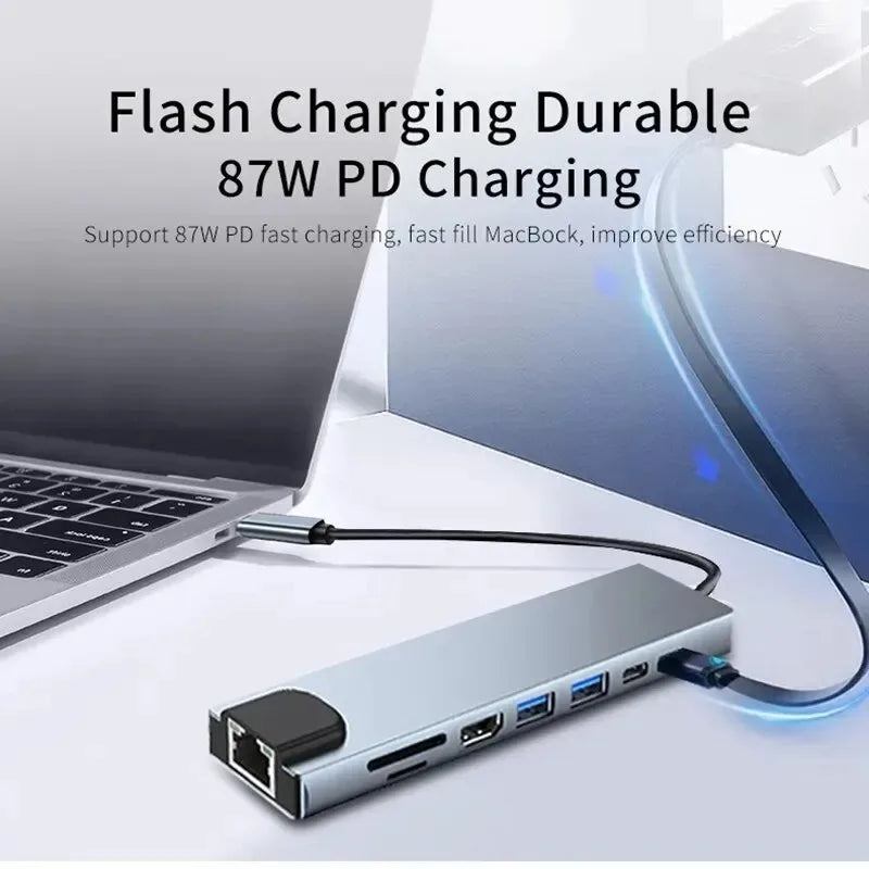USB-C Hub Adapter | Multi-Port USB-C Dock for MacBook, Laptop & More | Afrocentric