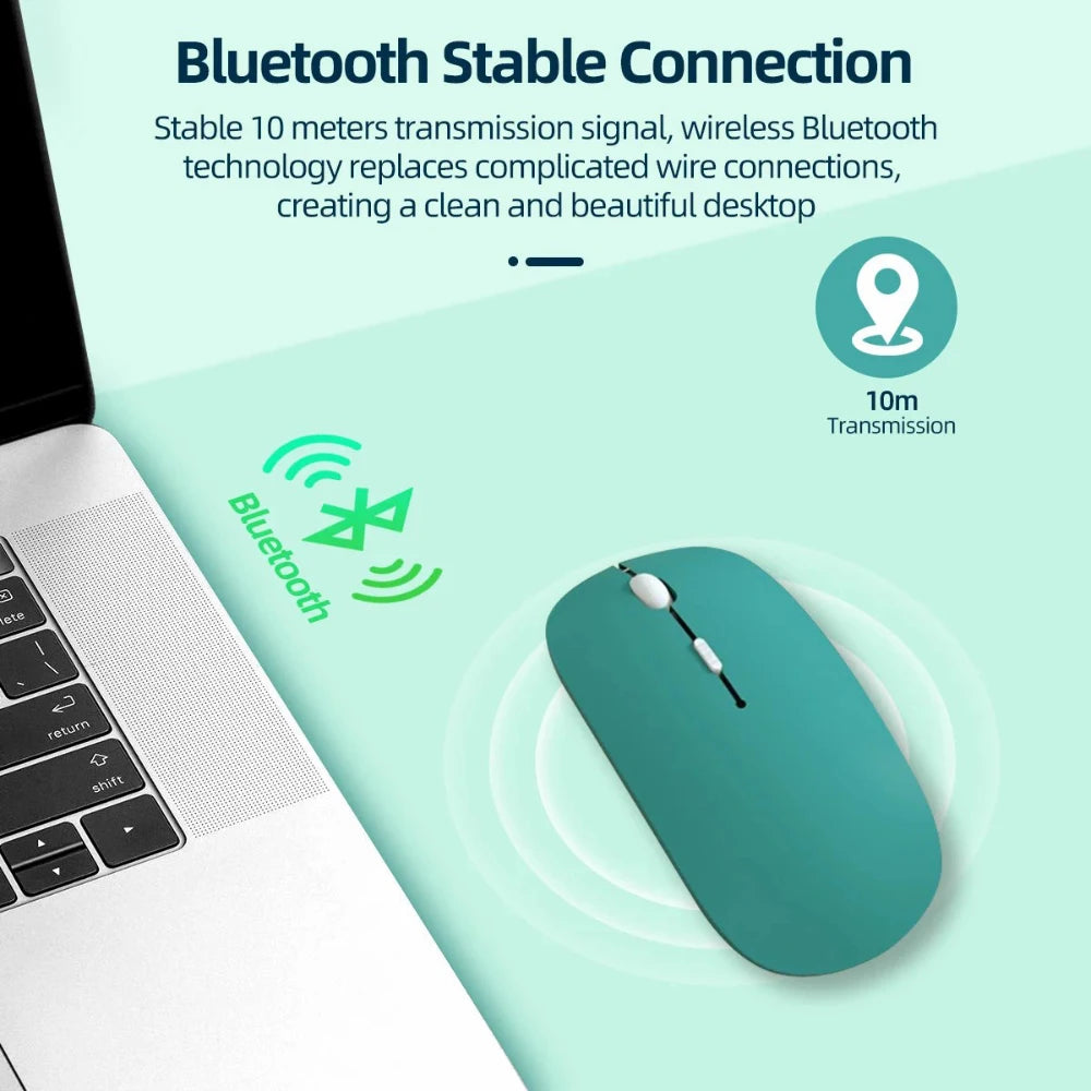 Silent Bluetooth Mouse | Wireless Noiseless Optical Mouse for Laptop & iPad | Afrocentric