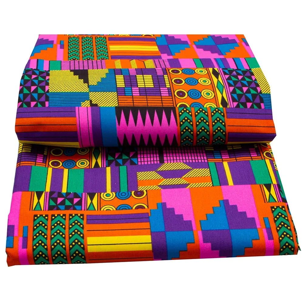 Ankara Prints African Dress Africa Prints Dimensions Handsewing Textile Veritable Wax Fan Pattern Vibrant Ankara Prints | Afrocentric