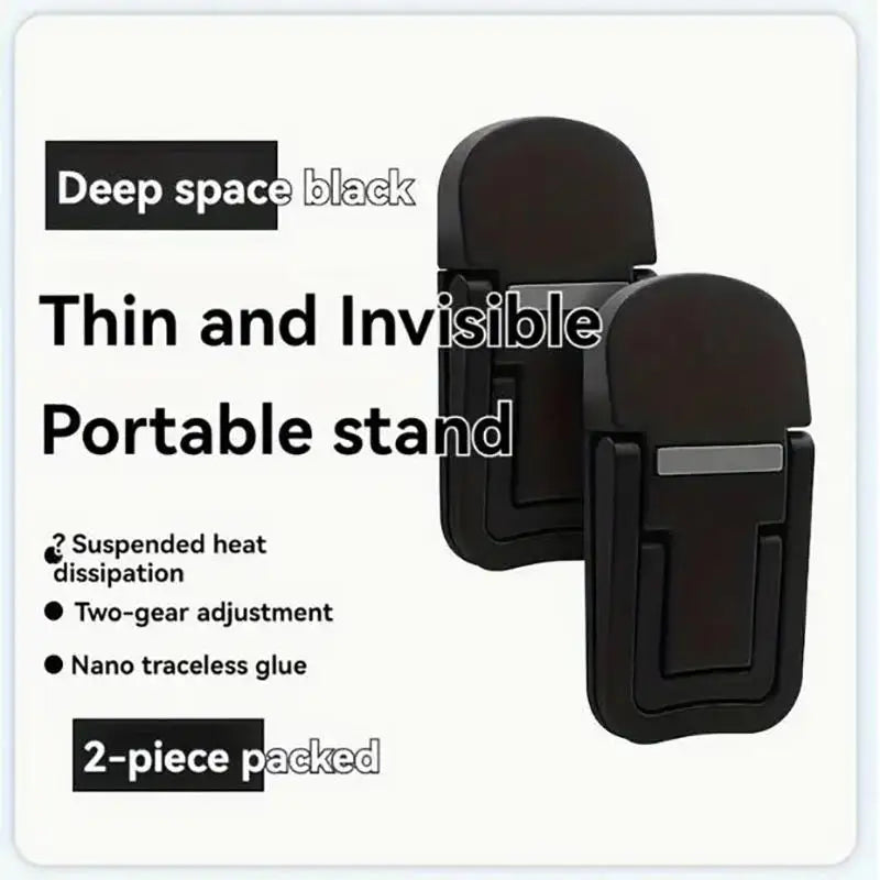Mini Foldable Laptop Stand | 2-Pack | Self-Adhesive | 2 Adjustable Angles | Afrocentric