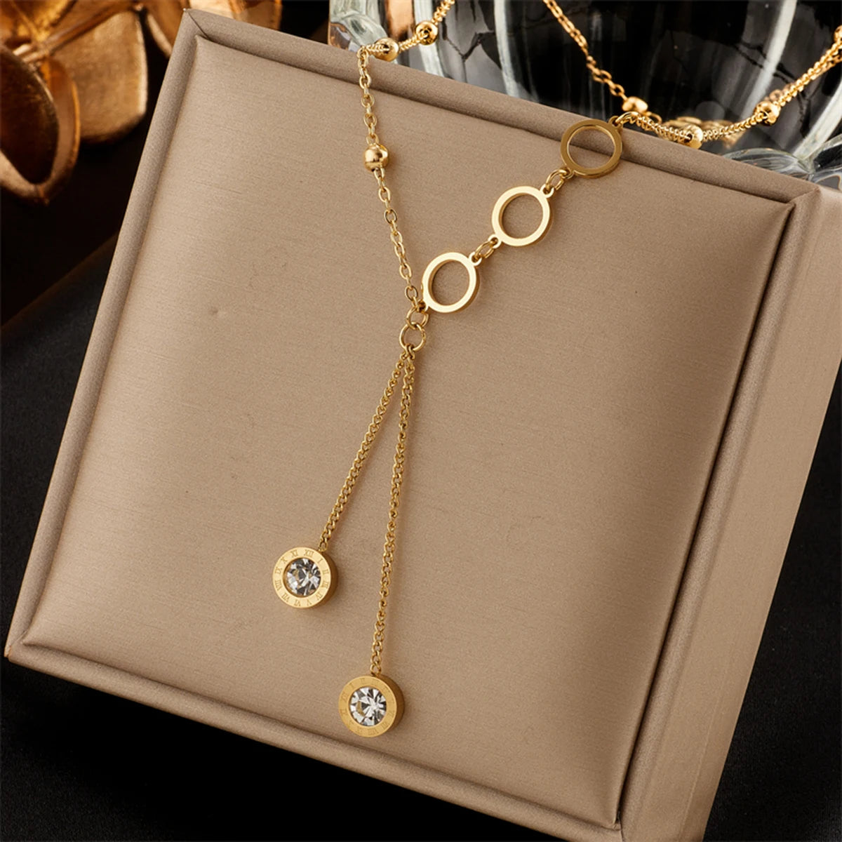 Multilayer Coin Pendant Necklace | Layered Chain for Women N1744 | Afrocentric