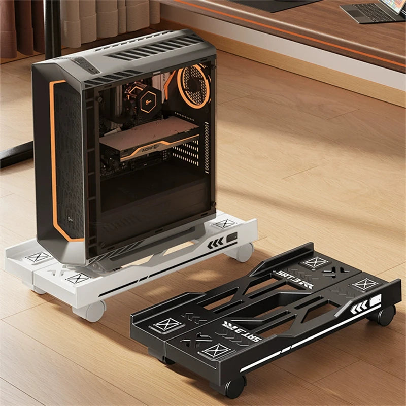 Adjustable CPU Stand with Wheels | Mobile PC Tower Desktop Floor Stand | Afrocentric