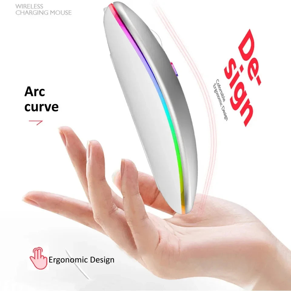 Wireless Rechargeable Silent Mouse | Bluetooth & 2.4GHz | 1600 DPI | Afrocentric