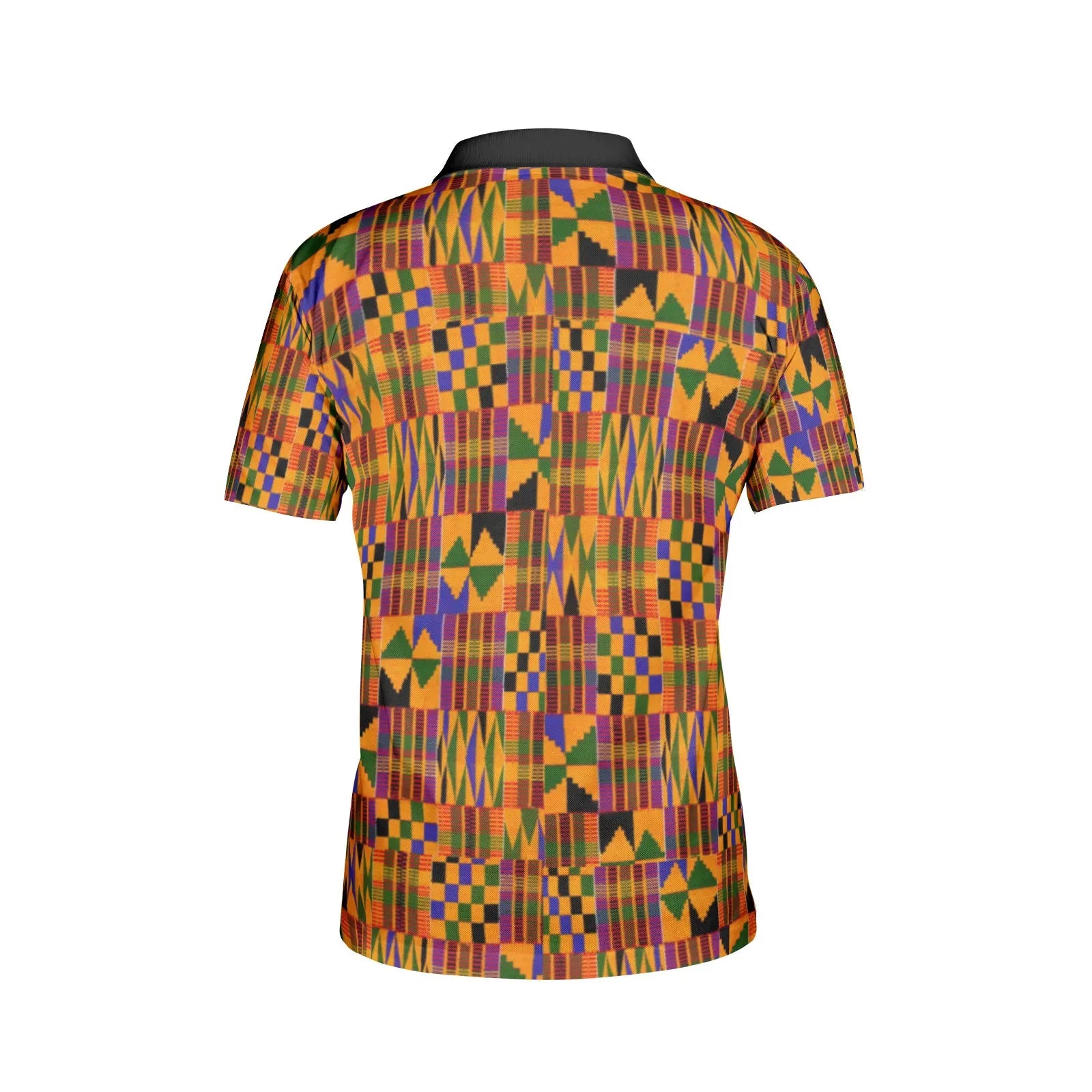 Kente African Print Men's Polo Shirt — Colourful Classic Style | Afrocentric