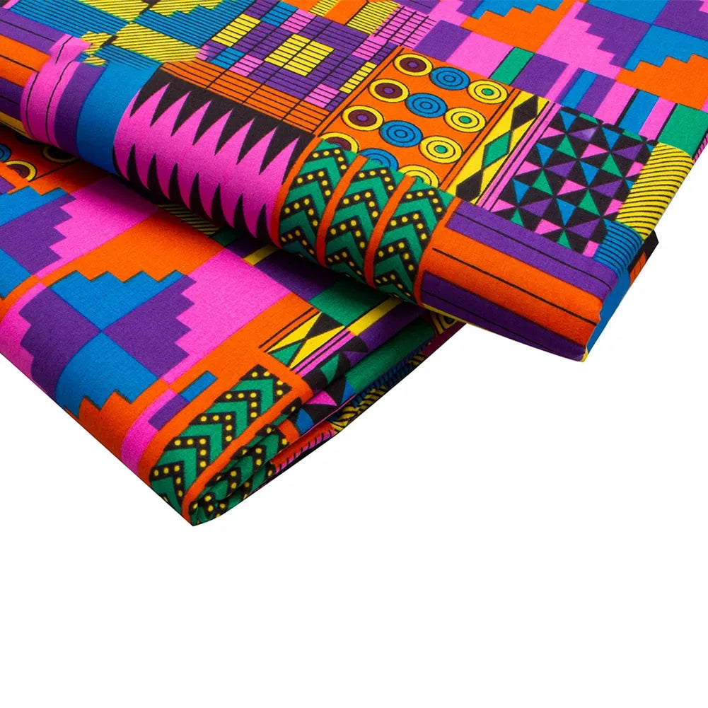 Ankara Prints African Dress Africa Prints Dimensions Handsewing Textile Veritable Wax Fan Pattern Vibrant Ankara Prints | Afrocentric