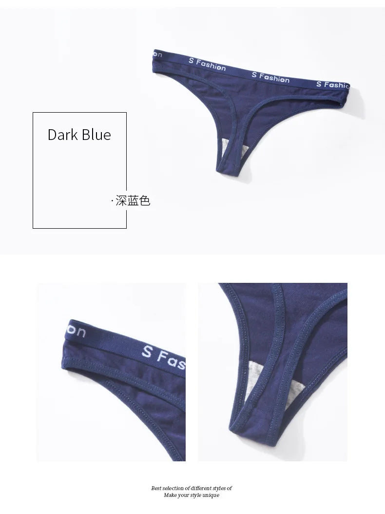 Women's Low-Waist Cotton Thong Panties | Soft & Comfortable | M–XL | Afrocentric