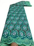 Swiss Voile Lace In Switzerland With 3D Flower Applique Stones 2026 Super Quality African Lace Fabric For Wedding Lace Dress LY4169-4 120cm 5 Yards | Afrocentric