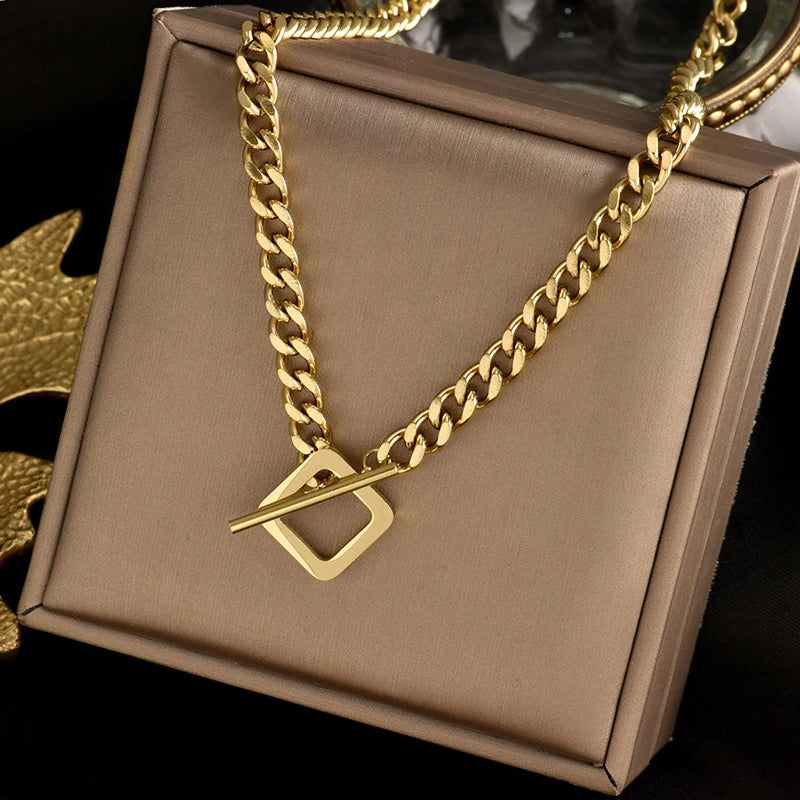 Multilayer Coin Pendant Necklace | Layered Chain for Women N1086 | Afrocentric