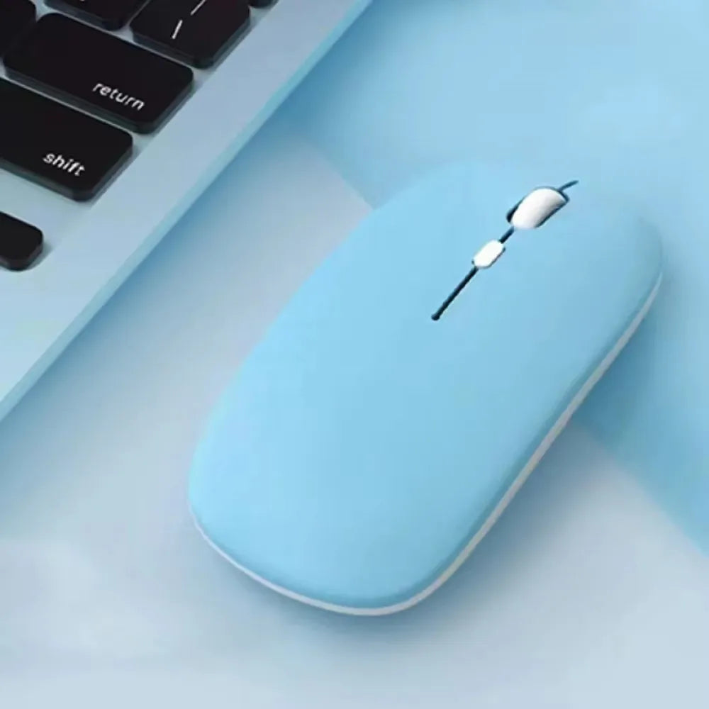 Silent Bluetooth Mouse | Wireless Noiseless Optical Mouse for Laptop & iPad sky blue | Afrocentric