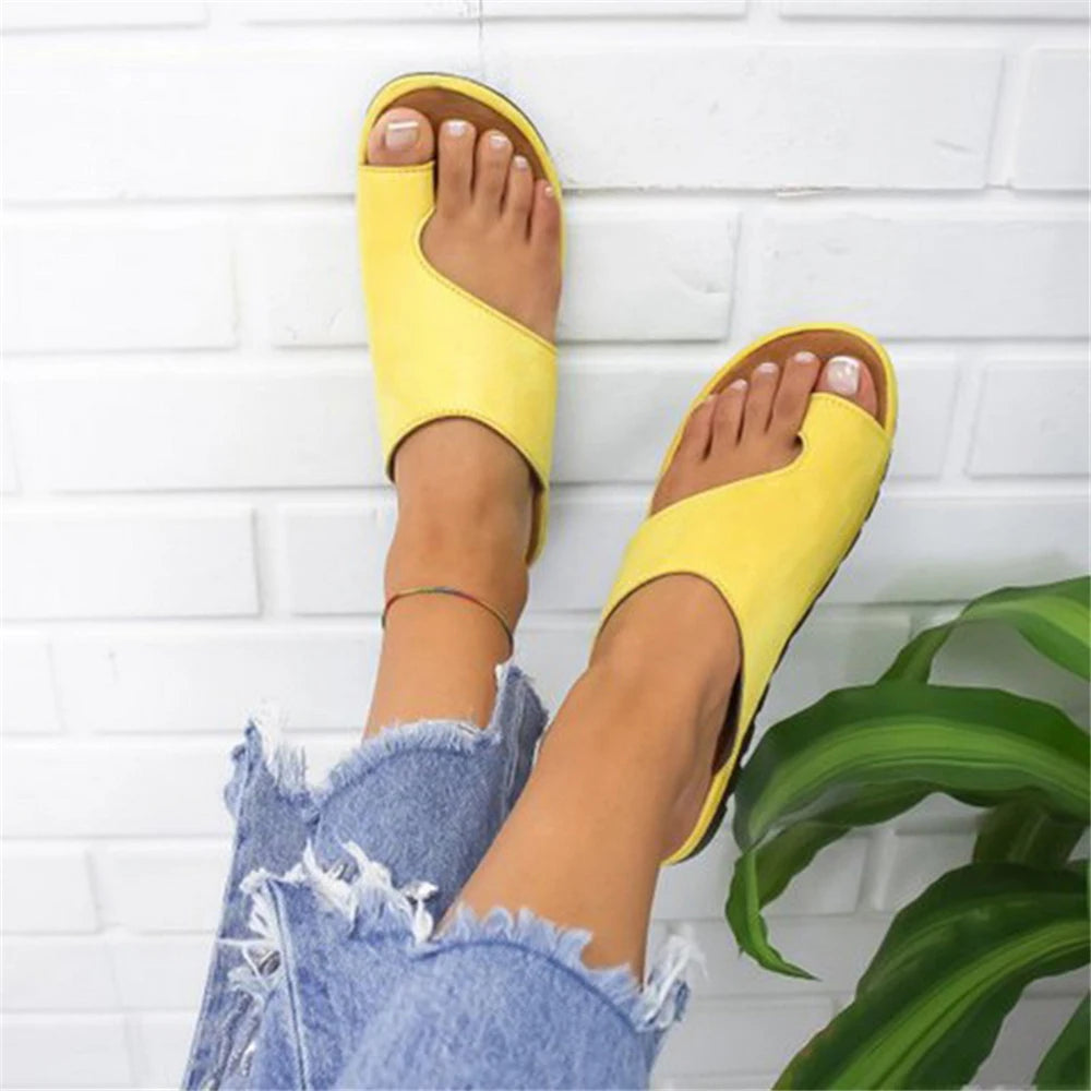 Women Summer Orthopedic Sandals - Comfy Platform Flat Bunion Corrector Slippers | Afrocentric