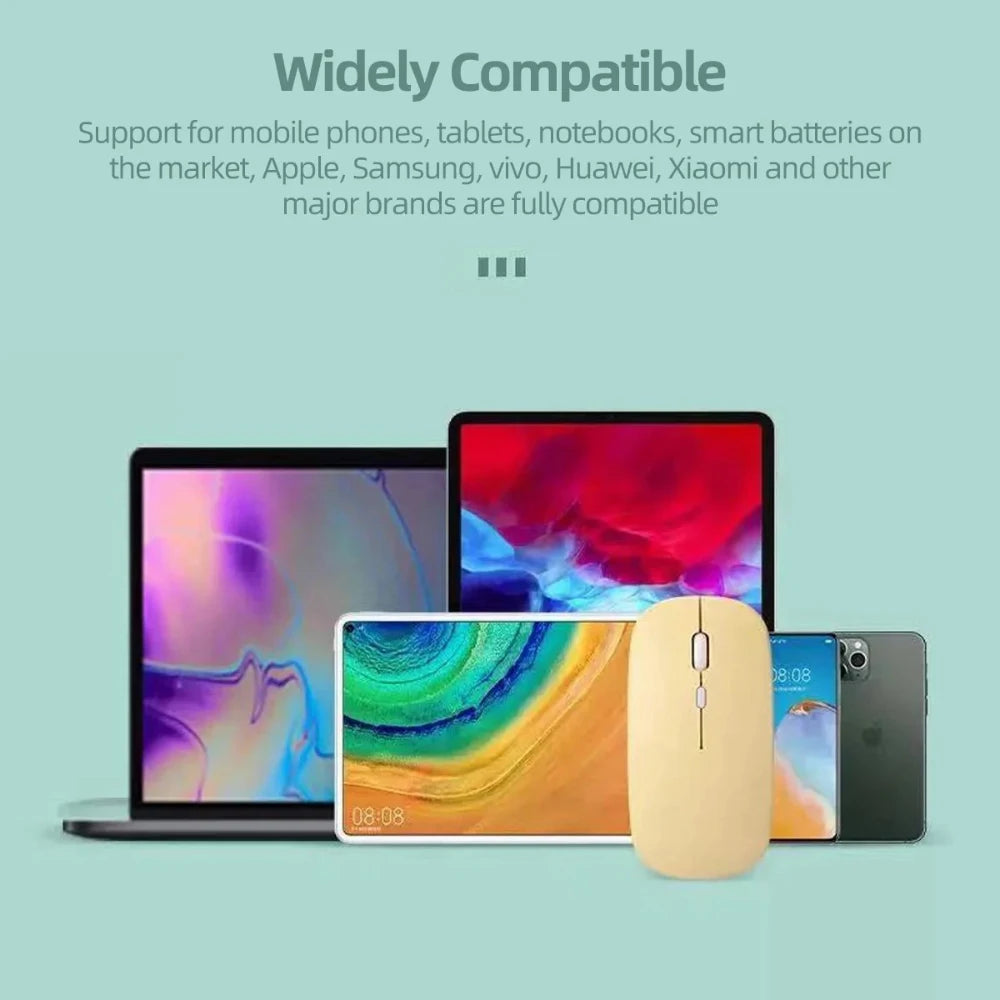 Silent Bluetooth Mouse | Wireless Noiseless Optical Mouse for Laptop & iPad | Afrocentric