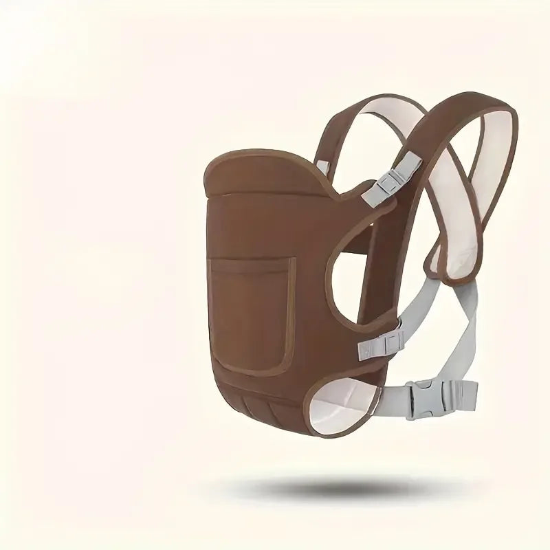 4-in-1 Ergonomic Baby Carrier Backpack - Breathable Infant Sling with Hipseat & Waist Belt Coffee | Afrocentric