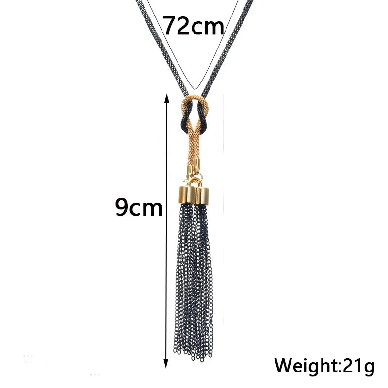 Tassel Sweater Chain Necklace | Afrocentric