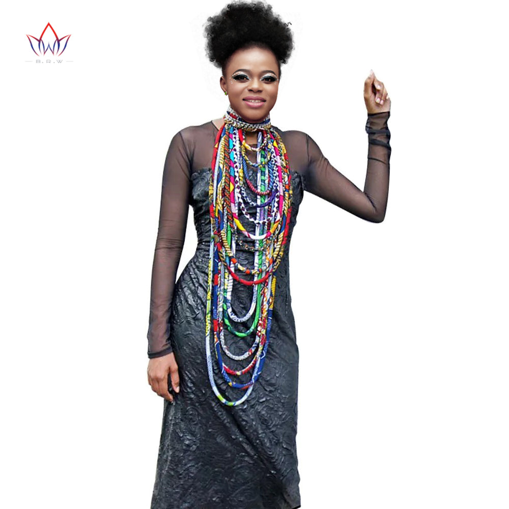 Ankara Wax Print Fabric Necklace | Handmade African Tribal Jewellery | Afrocentric